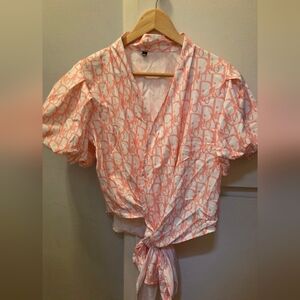 Dior Pink Wrap Top